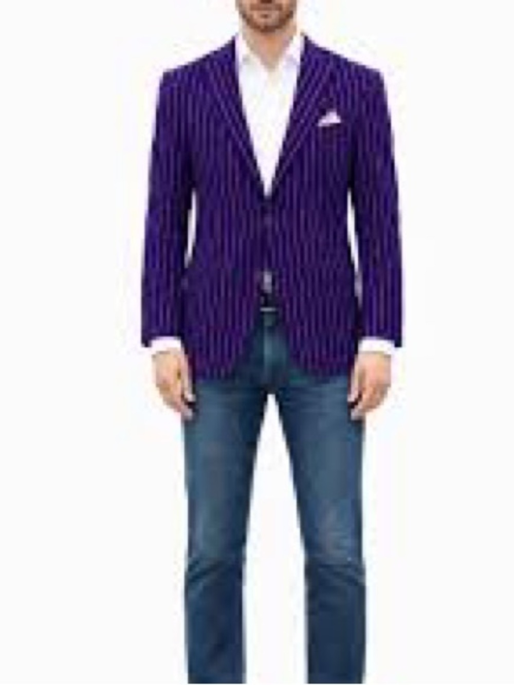 Business Casual Unisex Wool  Purple/ Blue Plaid Classic Blazer